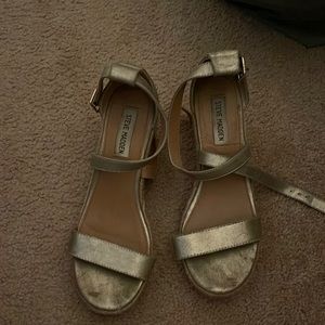 Gold Steve Madden Wedges